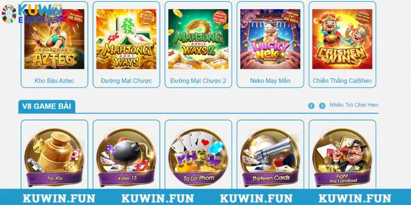 Kho game siêu đồ sộ tại Kuwin